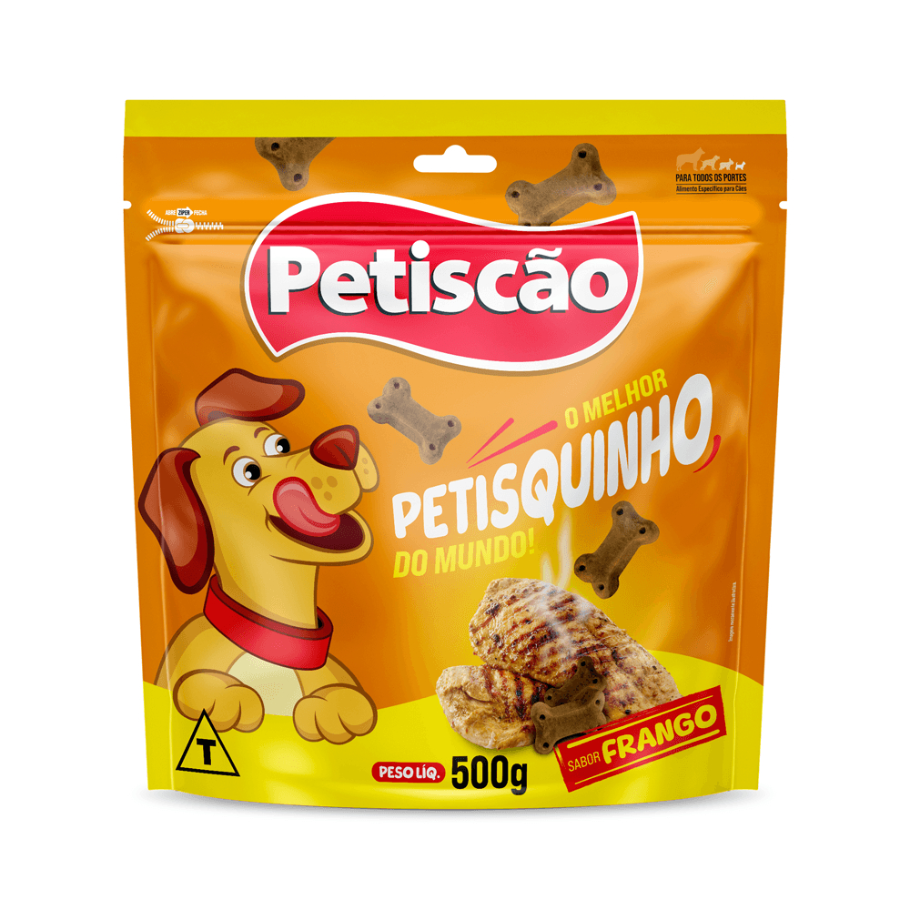 Petisco Bifinho de Frango Mastigável 500g Petiscão em Oferta na Shopee