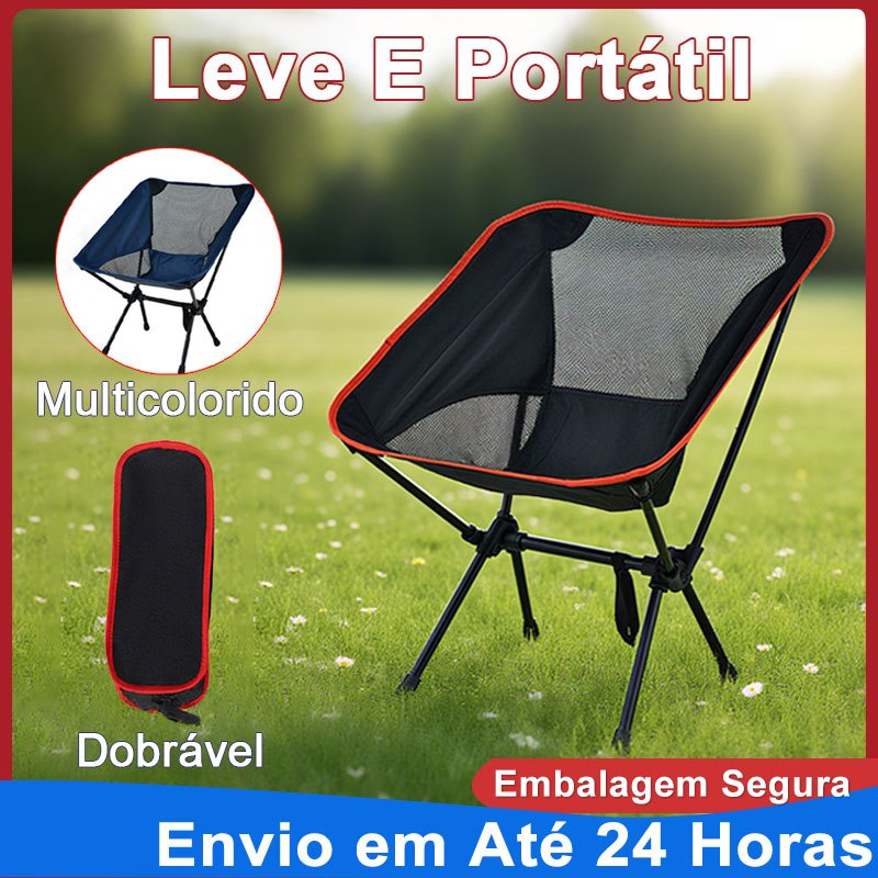 Cadeira Em Alumínio Portátil Dobrável Oxford 600D Ultraleve Praia Camping Pesca Com Bolsa Bask
