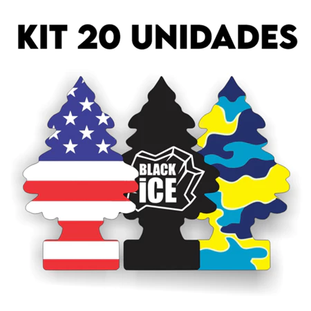Kit 20 Cheirinho de carro Aromatizador Cheirinho Para Carro Pinheiro Sortidos