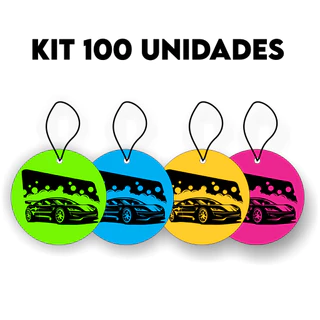 Kit 100 Cheirinhos Para Lava Rápido com Elastico escolha a Essência