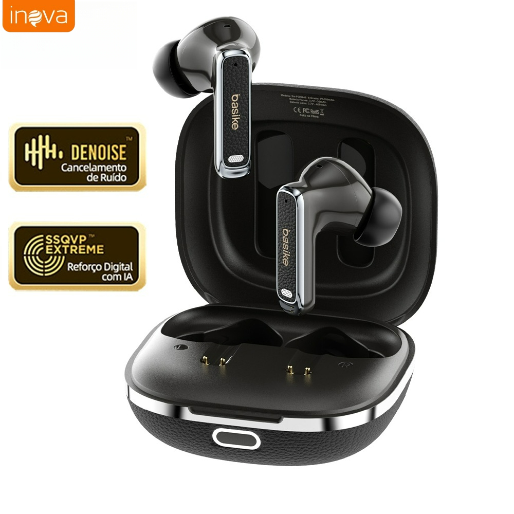 Fone de Ouvido Sem Fio Bluetooth V5.4 TWS com Controle por Toque, 4 ...