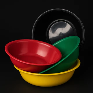 Kit 10 Tigelas Redondos de Plástico fundas potes para refeições Cumbuca Sorvete Açaí