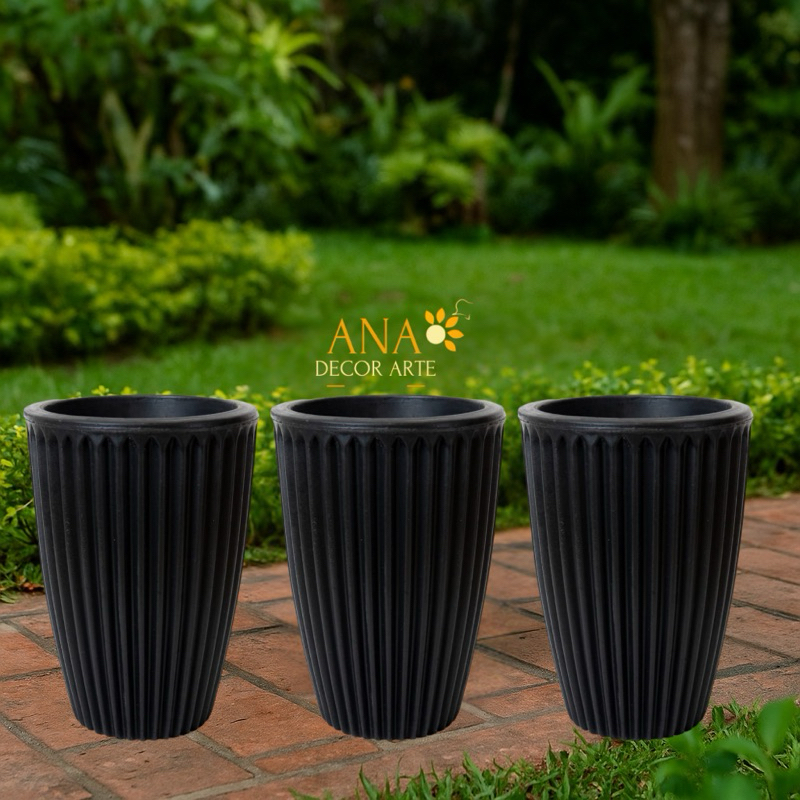 Kit 3 Vasos Para Plantas Coluna Romana n•1 35x24x15
