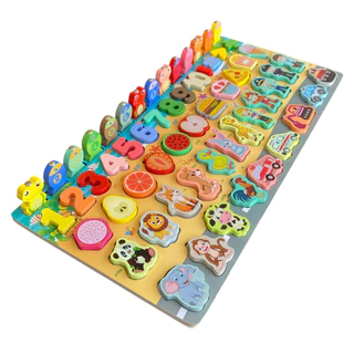 JOGO Quebra-Cabeça Educativo Infantil Com Numero/Crianças Montessori Brinquedo Grande 45 x 23 cm