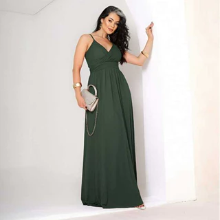 vestido longo feminino sexy Costas Abertas Elegante Ideal para Festa, Madrinha, Casamento, convidada em Oferta na Shopee
