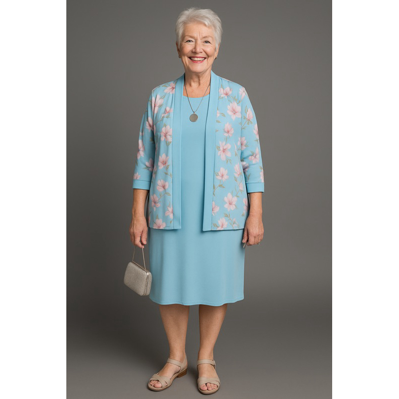 Senhora Idosa Vestido De Festa Curto Senhora Vestido Festa Senhora