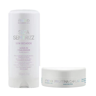 Amend Kit Leave-In Seca Sem Frizz Finalizador 180g + Proteína Capilar Hair Protein 100g em Oferta na Shopee