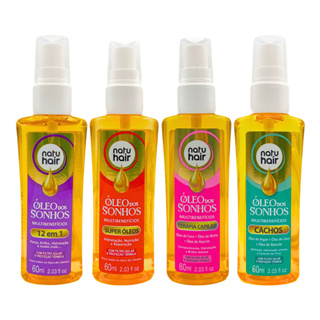 Kit Óleo dos sonhos 12 em 1 + Super Óleos + Terapia Capilar + Cachos Natuhair 60ml (4 un) em Oferta na Shopee