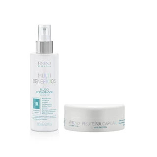 Amend KIT Essencial Fluído Multi-Benefícios 180ml + Proteína Capilar 100g em Oferta na Shopee