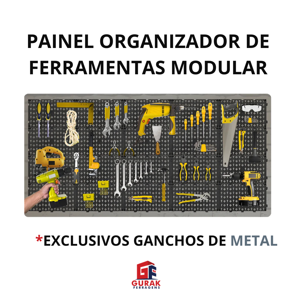 PAINEL PARA FERRAMENTAS COM GANCHOS DE METAL INCLUSOS | Shopee Brasil