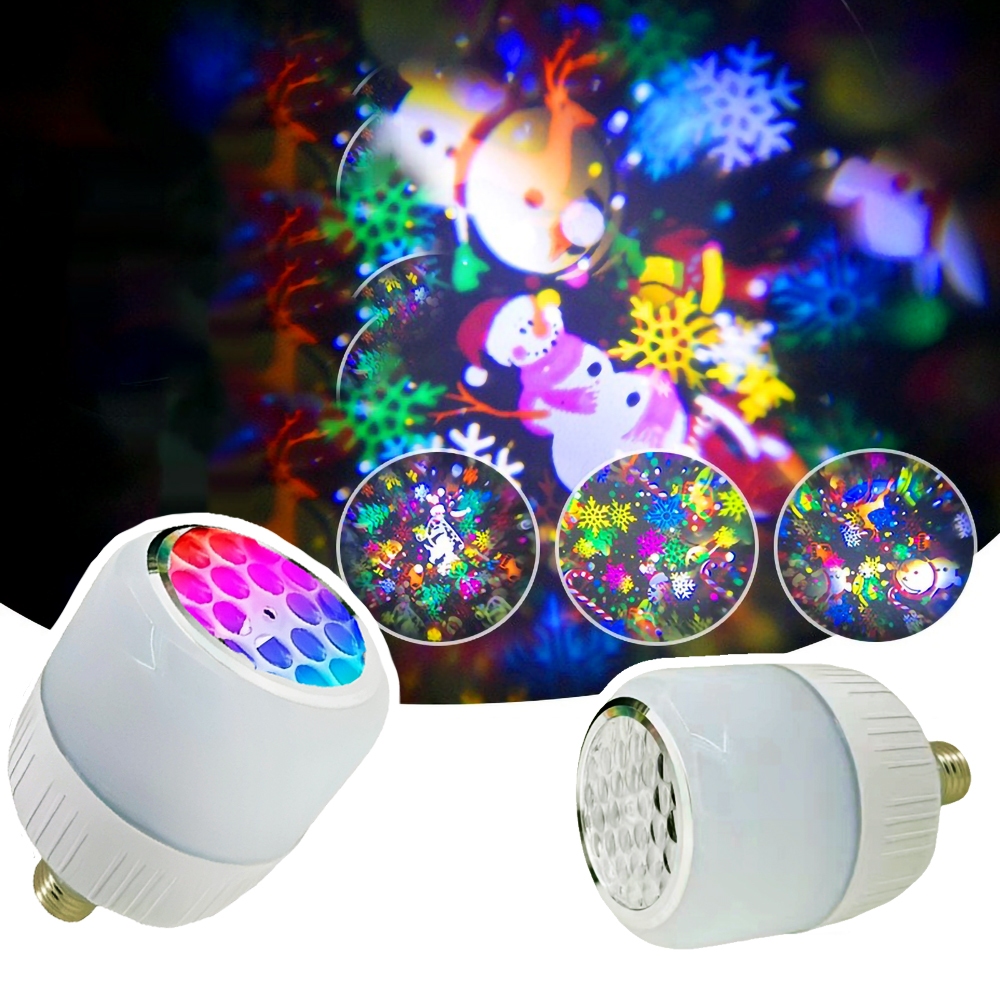Lâmpada Refletor de Natal Projetor Led Natalino E27 Desenhos Decoração ...