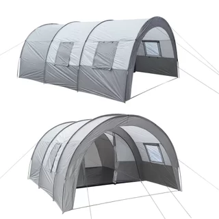 Barraca Túnel Bask Camping 8 a 10 Pessoas Impermeável PU3000 Proteção UPF40 2 Ambientes Amplo 18m² 480× 350 × 206cm em Oferta na Shopee