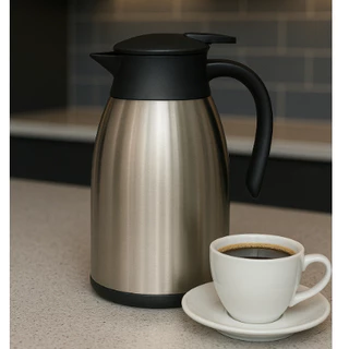 Garrafa Térmica 1L Inox Parede Dupla Ampola De Vidro Diversas Cores - BelaKaza
