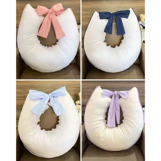 Almofada de Amamentação Com Laço Zíper Refil e Capa Removível Macia Piquet 100% Algodão Menina Menino em Oferta na Shopee