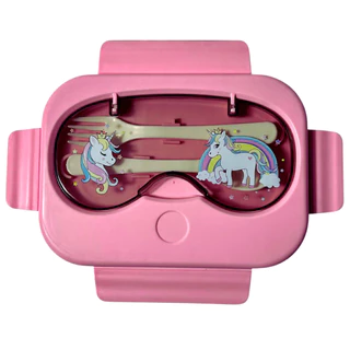 Marmita Infantil 1 Andar Livre de BPA com Talheres - Lancheira 650ml