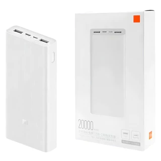 Power Bank 3 Redmi Bateria Carregamento Rápido De Celular 20000mah Branco