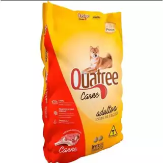 Ração Quatree para cachorro adulto todas as raças - CARNE - ALTA QUALIDADE - 1 KG