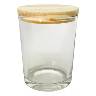 50 Pote Patê Vidro 70ml Copo Para Vela com Tampa De Madeira