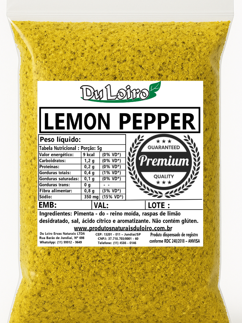 Lemon Pepper Premium – Tempero Cítrico e Aromático | Shopee Brasil