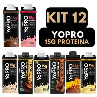 Kit 12 YoPro Bebida Láctea 15G De Proteína 250ML Danone Sabores em Oferta na Shopee