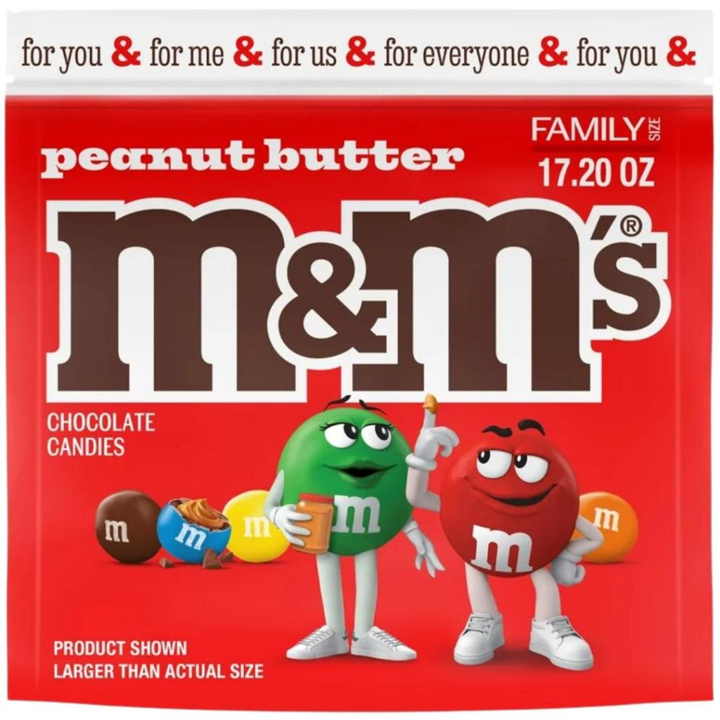 Chocolate M&M's - peanut butter - 487.6g | Shopee Brasil