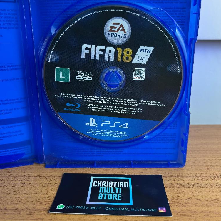Jogo FIFA 18 FC 2018 Futebol PS4 Play 4 Midia Fisica CD Original