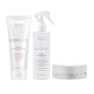 Amend KIT Essencial Máscara de Equilíbrio do PH + Fluído Antiumidade + Proteína Capilar 100g em Oferta na Shopee