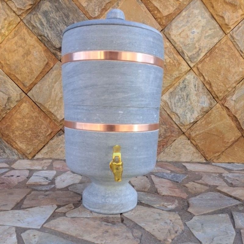 Filtro De Pedra 10lt (5lt Em Cima E 5lts Na Parte De Baix ) boias de brinde