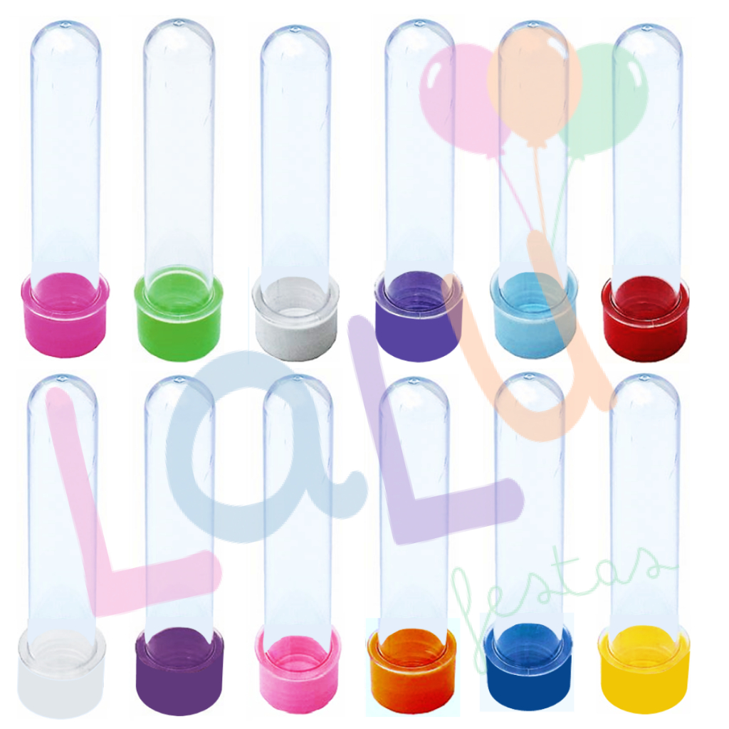 100 unidades Tubetes 13cm - Para Lembrancinhas - Várias Cores
