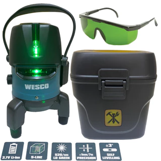 Nivel Laser 5 Linhas Verde Base Giratória 360º Ws8911k Wesco em Oferta na Shopee