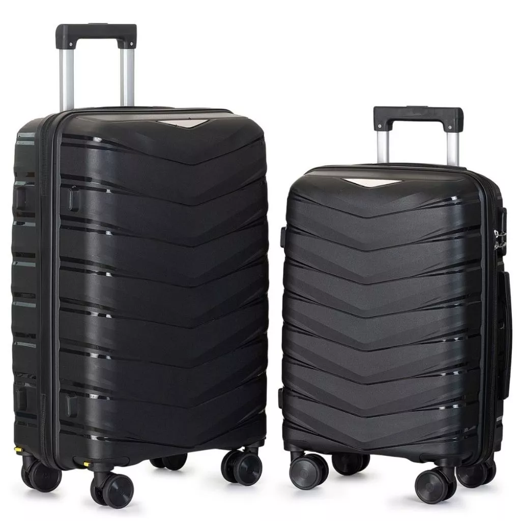 Kit 2 Malas de Viagem – 10 e 23 Kg, Padrão ANAC, Cadeado com Senha, Apoio Lateral e Rodas 360° -Emborrachadas