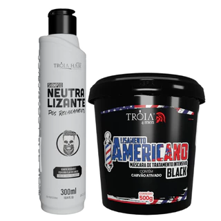 Kit Alisamento Americano Black 500g com Neutralizante 300ml