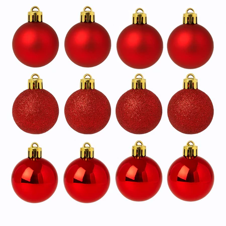 Kit 12/24/48 bolinhas bola de natal 5cm decoração para arvore natalina luxo enfeites dourado vermelho premium
