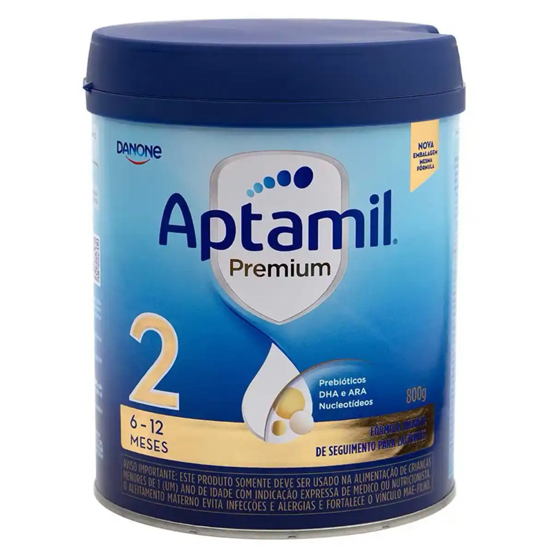 Fórmula Infantil Aptamil Premium 2 Danone 6 a 12 meses 800g | Shopee Brasil