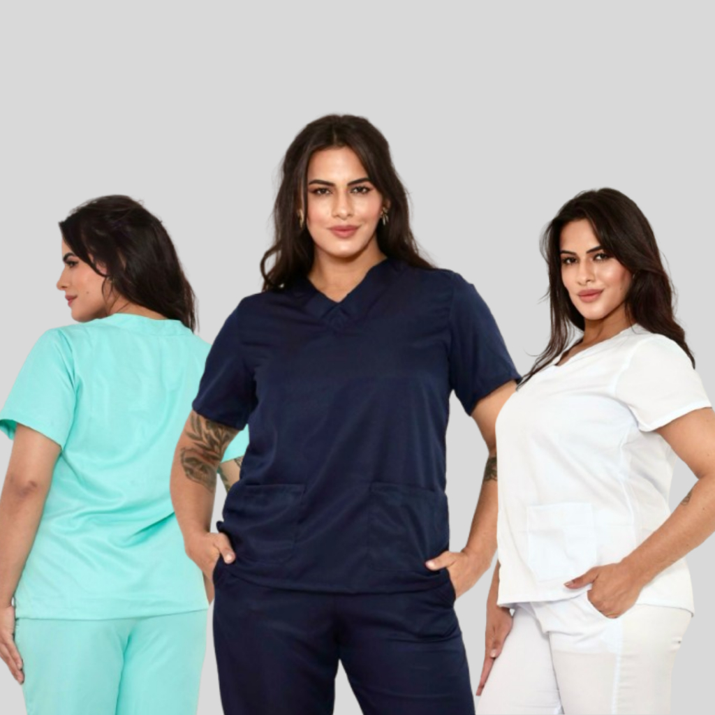 Pijama Cirurgico Scrub Roupa Privativa Hospitalar - Unissex GABARDINE ...