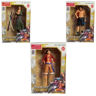 Boneco PVC One Piece Luffy Zoro Ace Coleção Action Figure PVC Colecionável