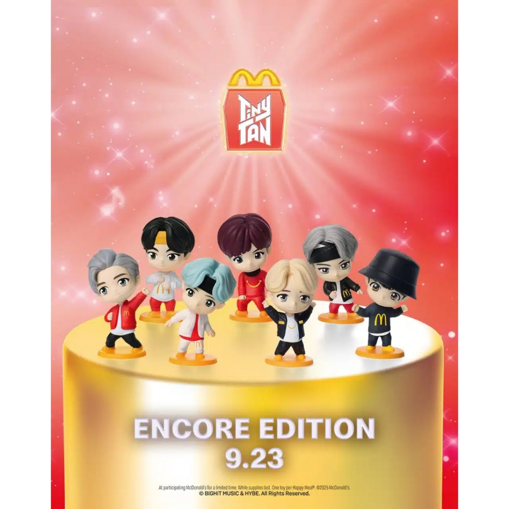 Boneco BTS Mc Donalds 2025 Original TinyTAN – Avulso e Combo (Throwback ...