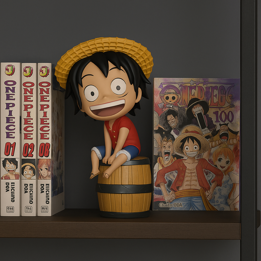 Figura Monkey D. Luffy Estilo Chibi 8cm – One Piece | Boneco Colecionável Geek 3D
