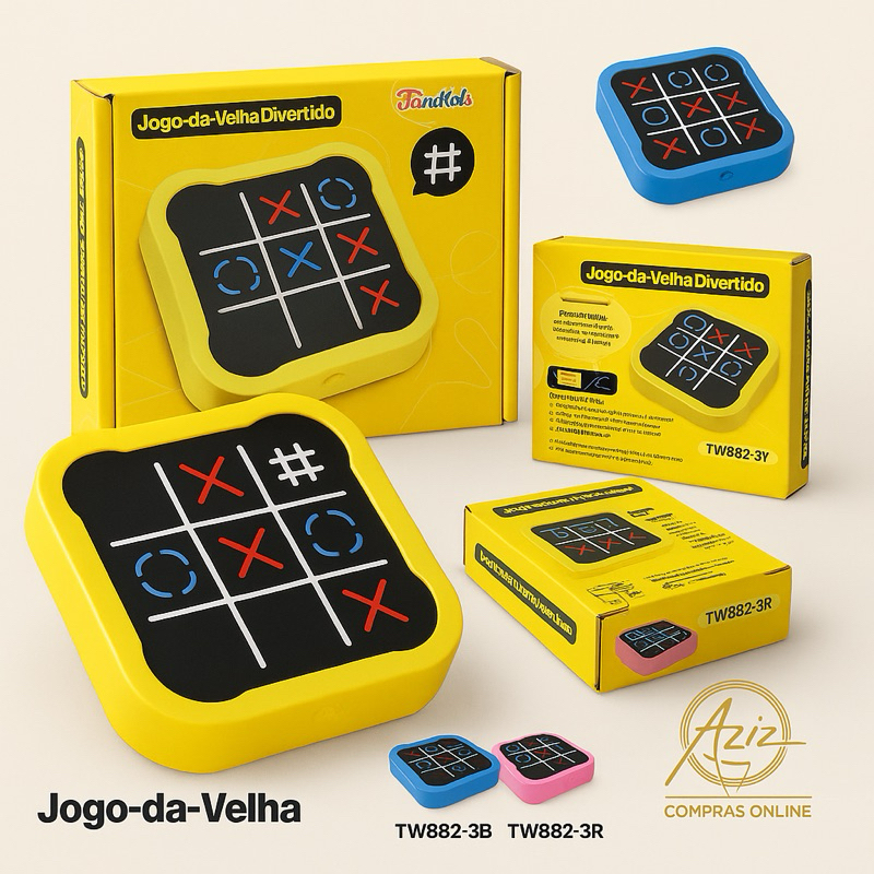 Tic Tac Toe Eletrônico Criativo – Jogo Educativo e Divertido para