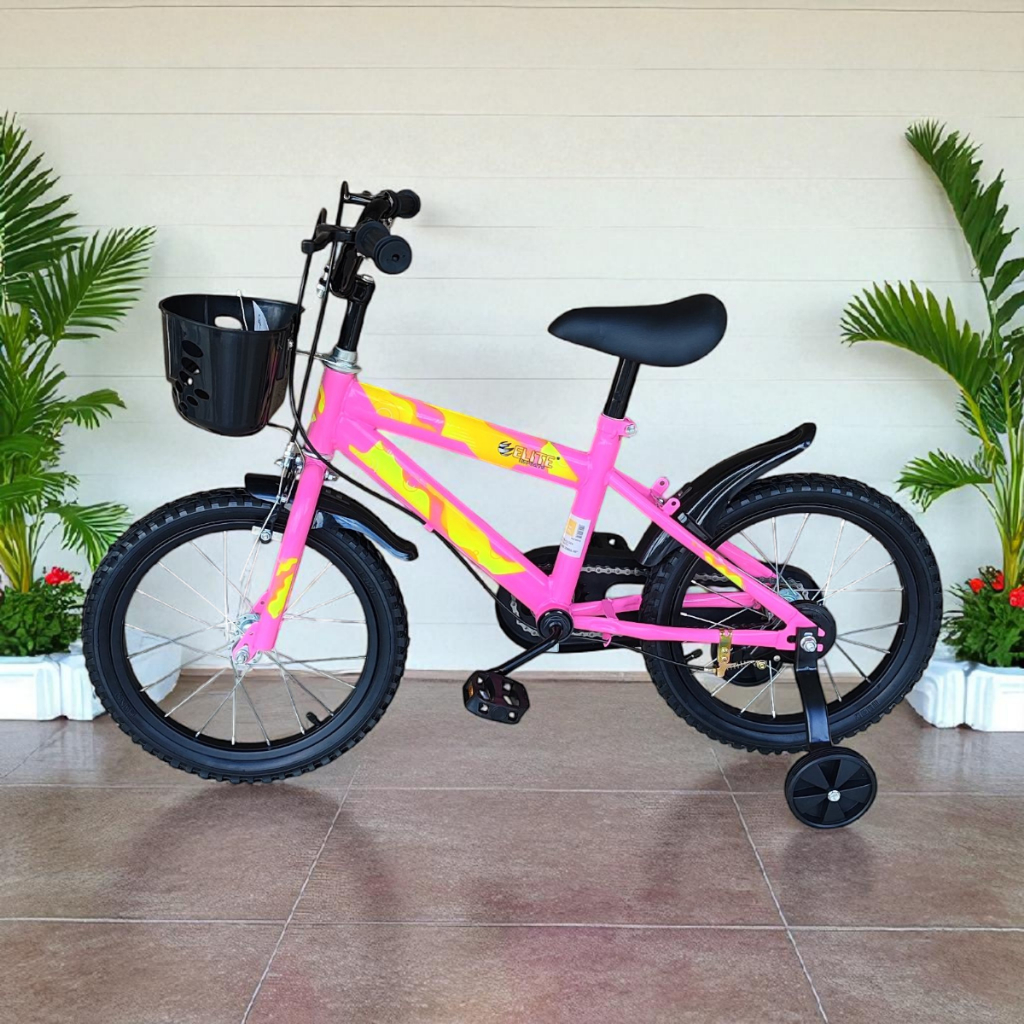 Bicicleta Infantil Feminina Para Meninas 3 a 7 anos Rosa Com