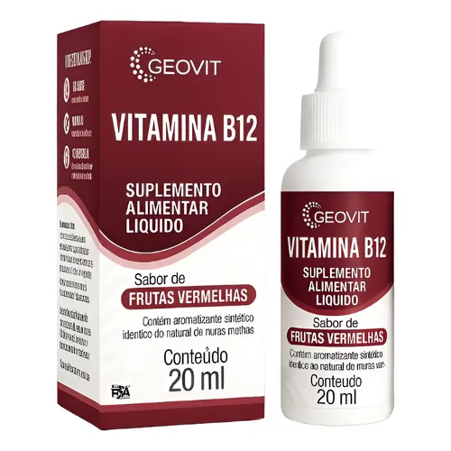 Vitamina B12 20mL Sabor Frutas Vermelhas Geovit | Shopee Brasil
