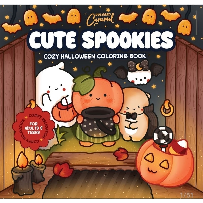 Cute Spookies livro de colorir | Shopee Brasil
