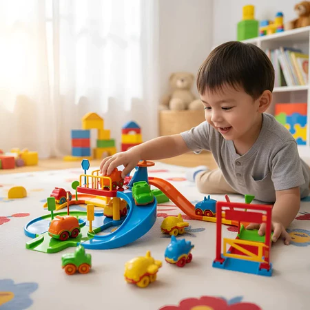 Pista de corrida infantil - 37 peças