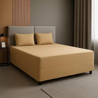 Kit jogo Lençol de Elástico Luva Box Queen em Malha Gel Conjugado 3 Peças - Toque Macio em Oferta na Shopee