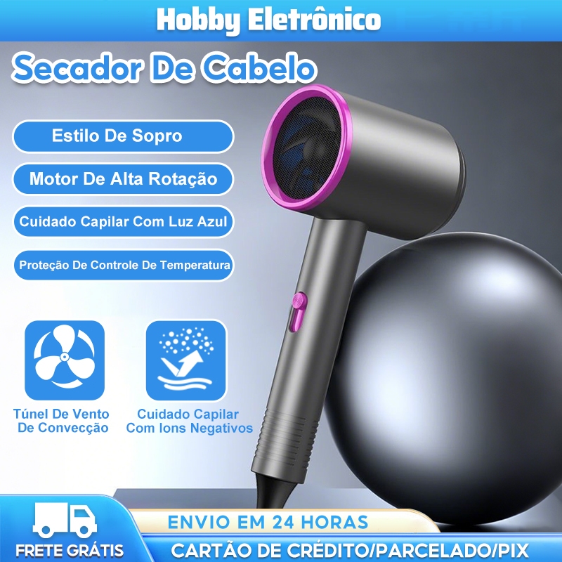Secador De Cabelo Babyliss Silencioso Super Sônico Magnético 110V/220V ...