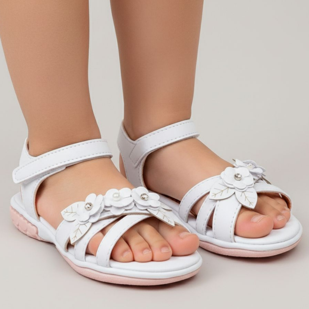 Sandália Infantil Menina Delicada Branco | Shopee Brasil