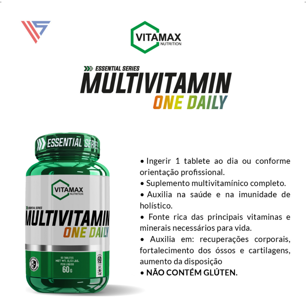 Multivitamínico AZ One Daily 60 Tabletes Vitamax Nutrition