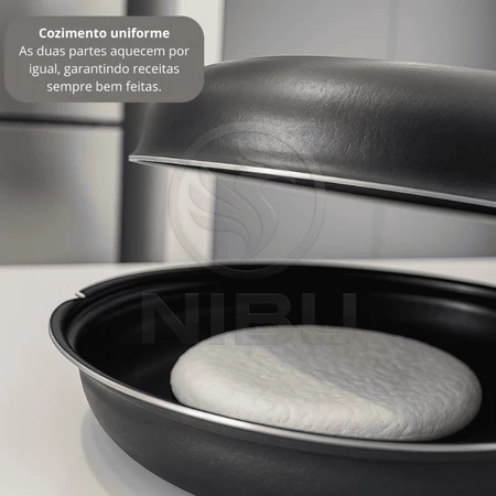 Frigideira Omeleteira Dupla Antiaderente Teflon Panquequeira Sanduicheira Aluminio