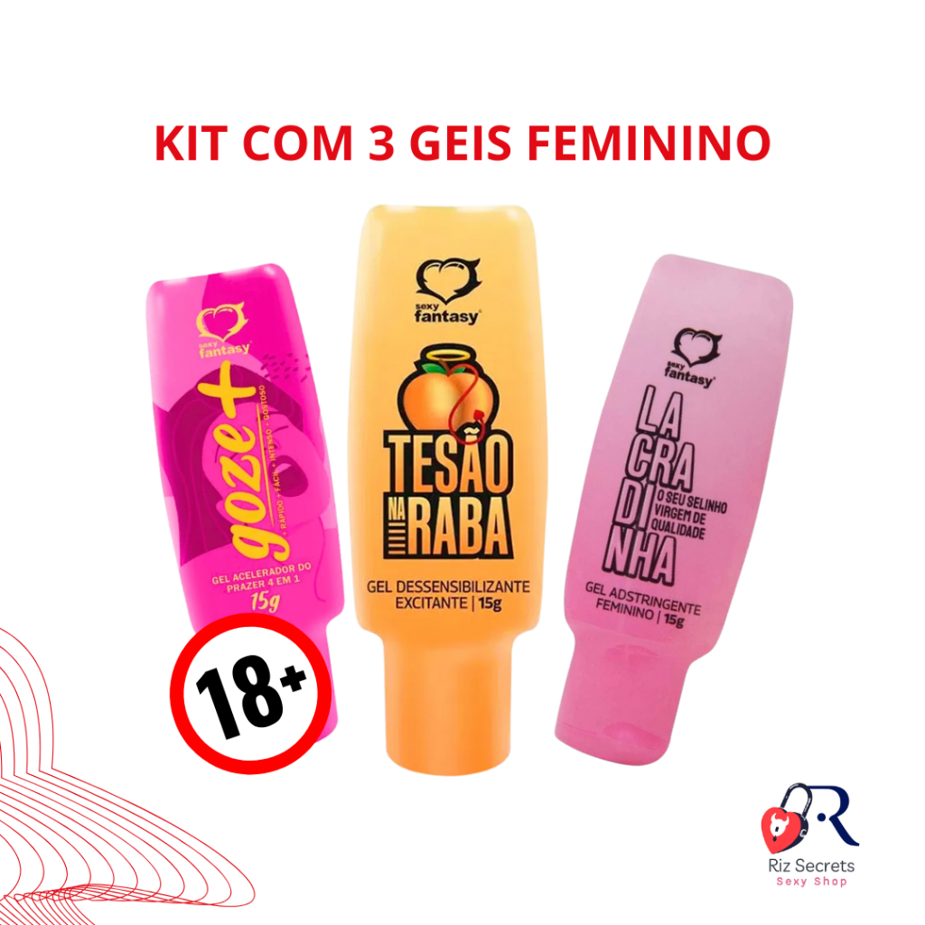 KIT GOZE + LACRADINHA + TESÃO NA RABA GEL LUBRIFICANTE EXCITANTE ...