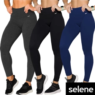 Calça Legging Selene Feminina Grossa Sem Costura Sem Transparência Leg Fitness Academia Cintura Alta Legue Cós Alto em Oferta na Shopee